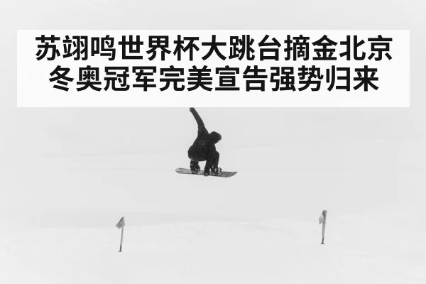 苏翊鸣世界杯大跳台摘金北京冬奥冠军完美宣告强势归来